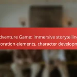 Adventure Game: immersive storytelling, exploration elements, character development