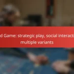 Card Game: strategic play, social interaction, multiple variants