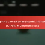 Fighting Game: combo systems, character diversity, tournament scene