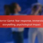 Horror Game: fear response, immersive storytelling, psychological impact