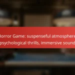 Horror Game: suspenseful atmosphere, psychological thrills, immersive sound