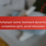 Multiplayer Game: teamwork dynamics, competitive spirit, social interaction