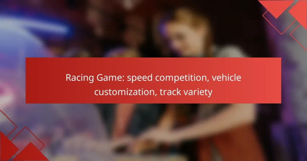 Racing Game: speed competition, vehicle customization, track variety