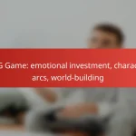 RPG Game: emotional investment, character arcs, world-building