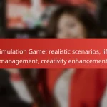 Simulation Game: realistic scenarios, life management, creativity enhancement