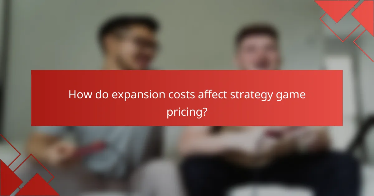 How do expansion costs affect strategy game pricing?