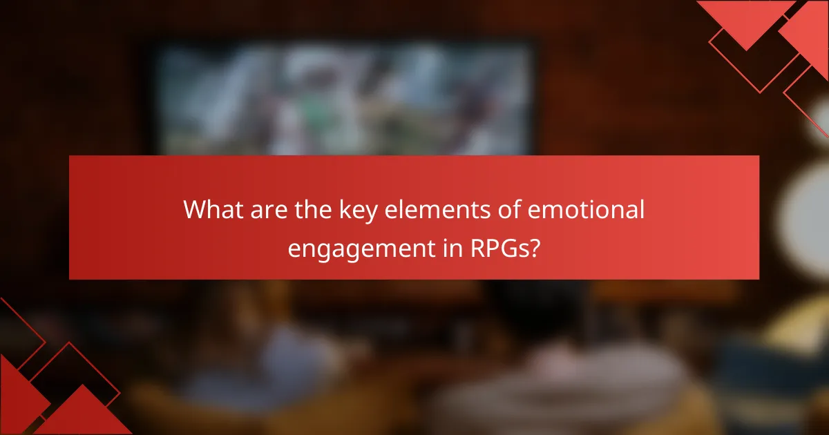 What are the key elements of emotional engagement in RPGs?