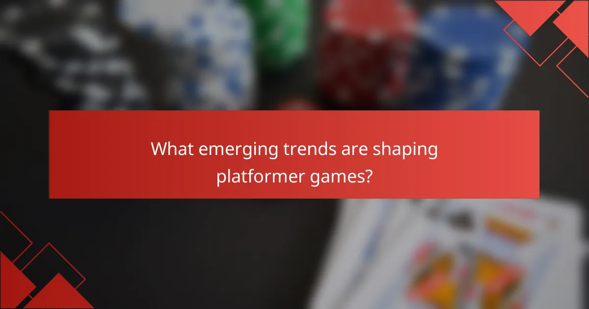 What emerging trends are shaping platformer games?