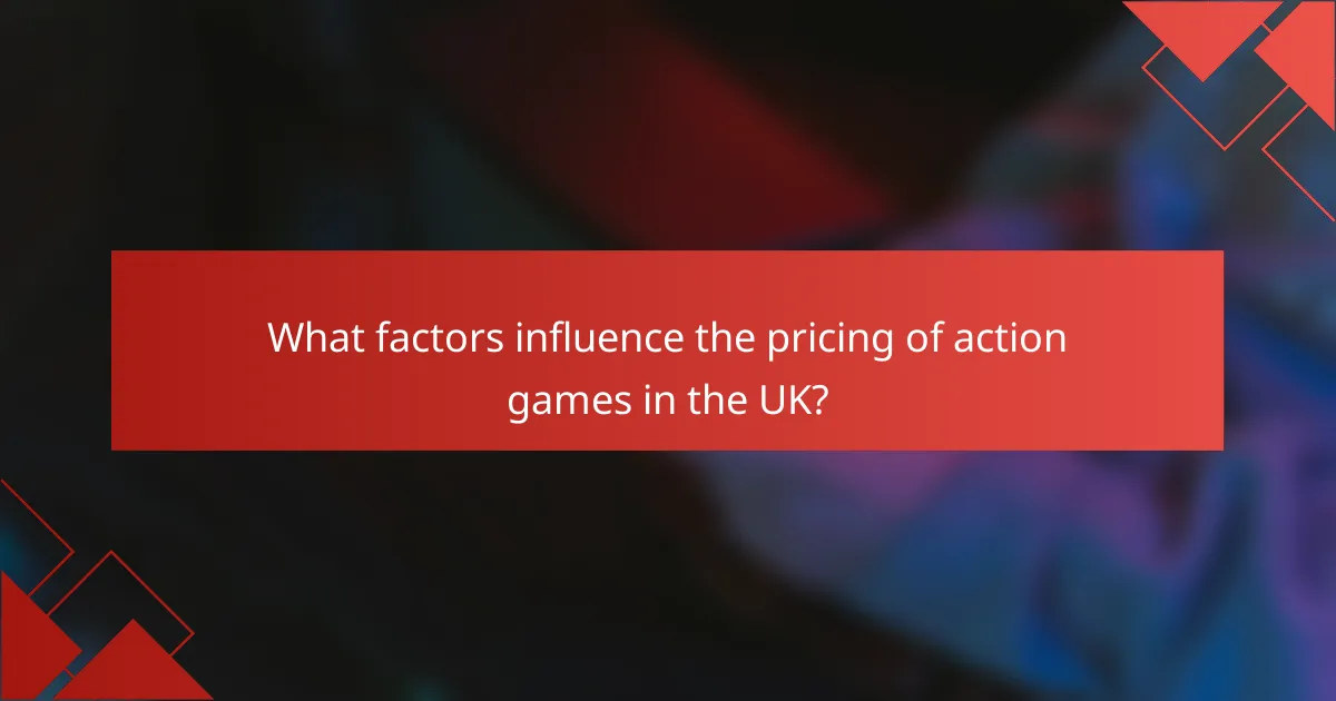 What factors influence the pricing of action games in the UK?